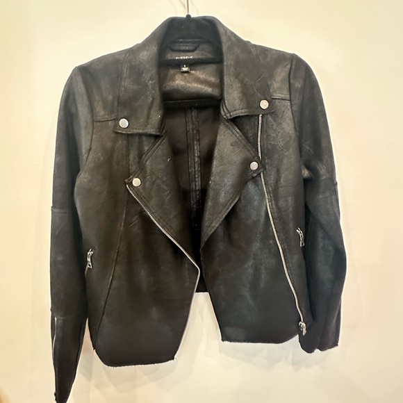 Evereve Faux Leather Moto Jacket‎ Size Small - Picture 1 of 3